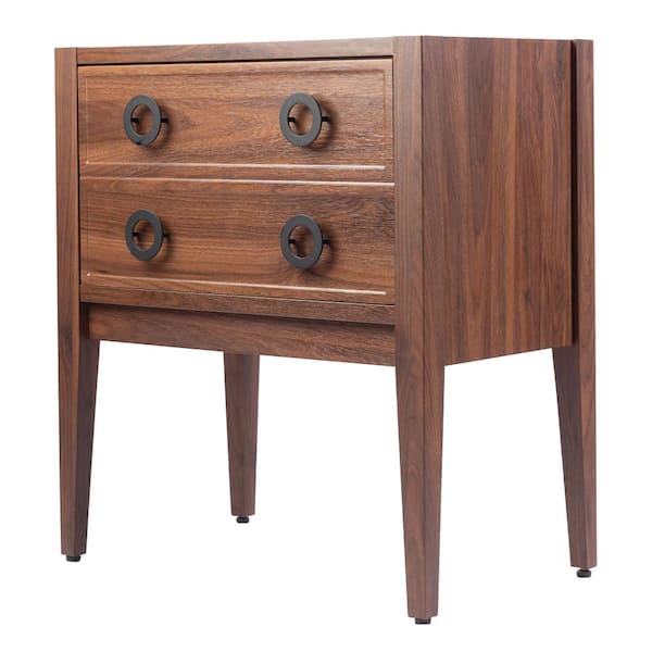 Corbin 29.29 in. Modern Classic 1-Drawer Bath Vanity Cabinet without Top in Walnut