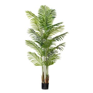 72 in. Palm Artificial Tree in Black Pot