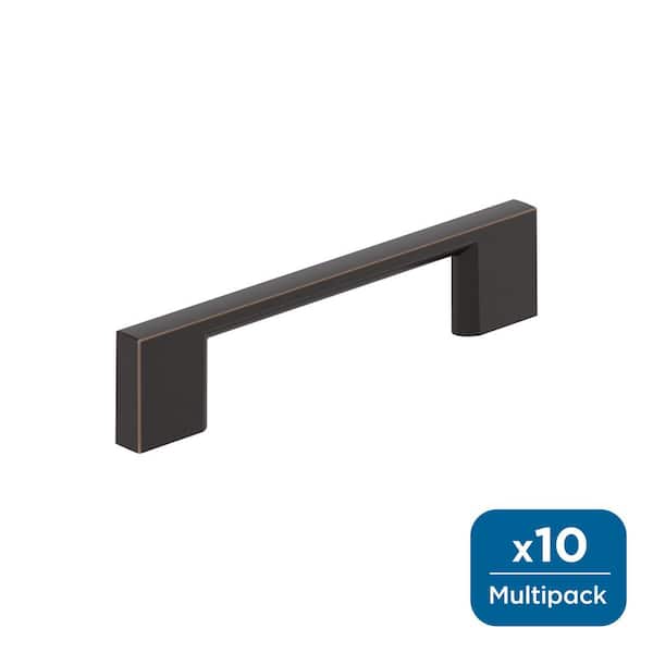 Amerock 10-Pack Cityscape 3-3/4 in.  96mm  Modern Oil Rubbed Bronze Bar Cabinet Pulls