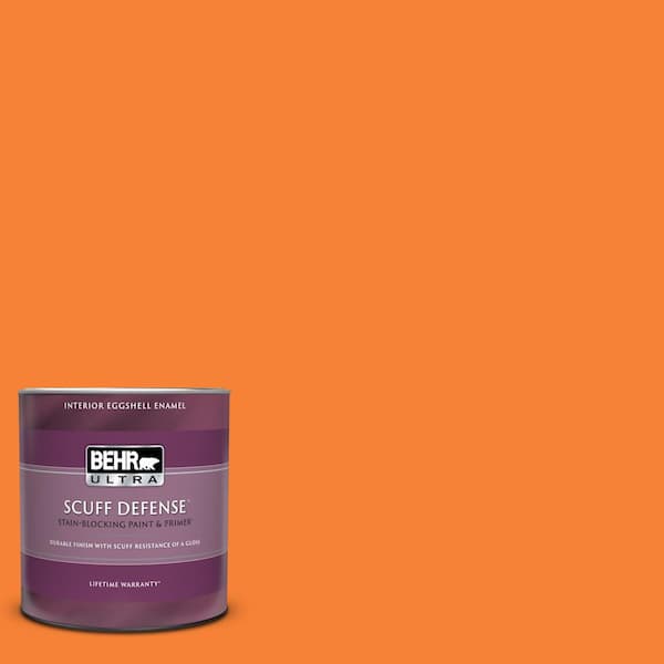 BEHR ULTRA 1 qt. #230B-6 Orange Burst Extra Durable Eggshell Enamel Interior Paint & Primer