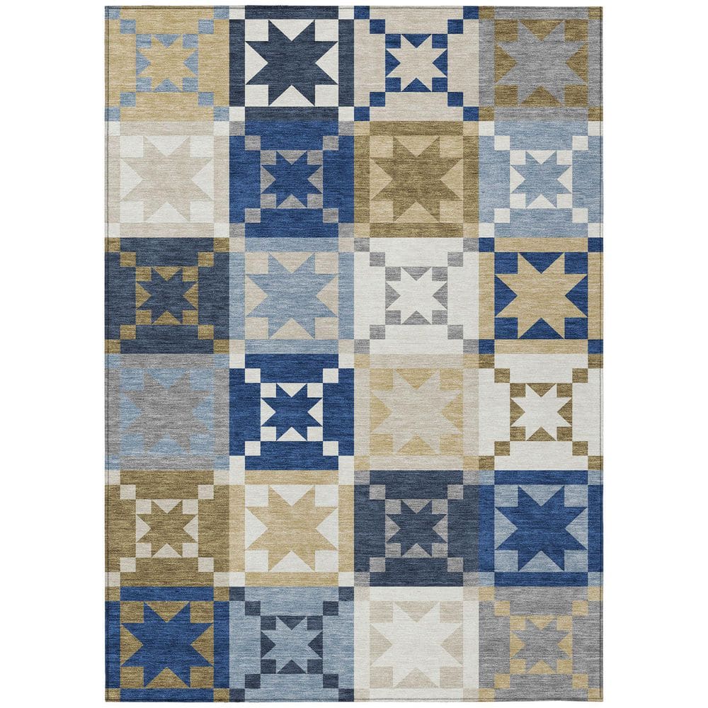 Chantille Machine Washable Indoor/Outdoor Abstract ACN2538 Navy 3 ft. x 5 ft. Area Rug price history on PriceWatchPro