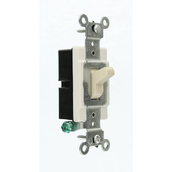 20 Amp Commercial Grade Single-Pole Toggle Switch, Light Almond CS120-2T