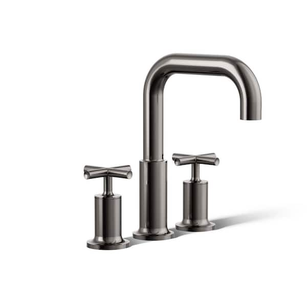 KOHLER Purist Deck-Mount Bath Faucet Trim With Cross Handles in Vibrant Titanium