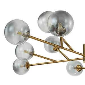 Ethan 15-Light Modern Glass Globe Bubble Chandelier