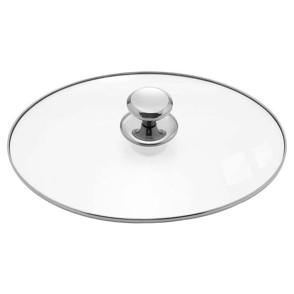 Oval Glass Slow Cooker Lid 13 1/16 x 10 1/4 in. Glass Stainless Steel Handle Silicone Gasket with Heat Retention