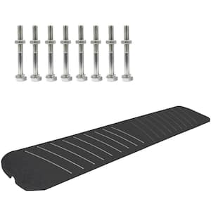 47.2 in. x 16.1 in. x 2.6 in. Speed Bump 1-Channel Cable Protectors Rubber Driveway Ramps, 2-Pack