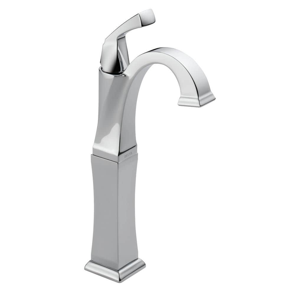 Chrome Single Hole Vessel Bathroom Faucet with Brass Construction