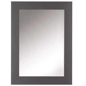 22 in. W x 30 in. H Framed Rectangular Bathroom Vanity Mirror in Dark Charcoal