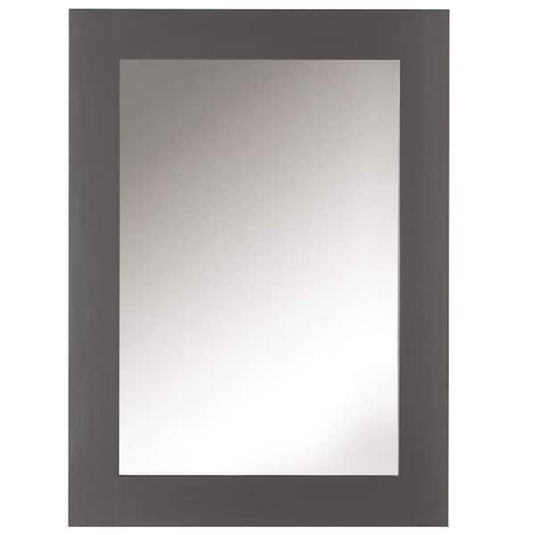 Home Decorators Collection Sonoma 22 in. W x 30 in. H Framed Rectangular Bathroom Vanity Mirror in Dark Charcoal