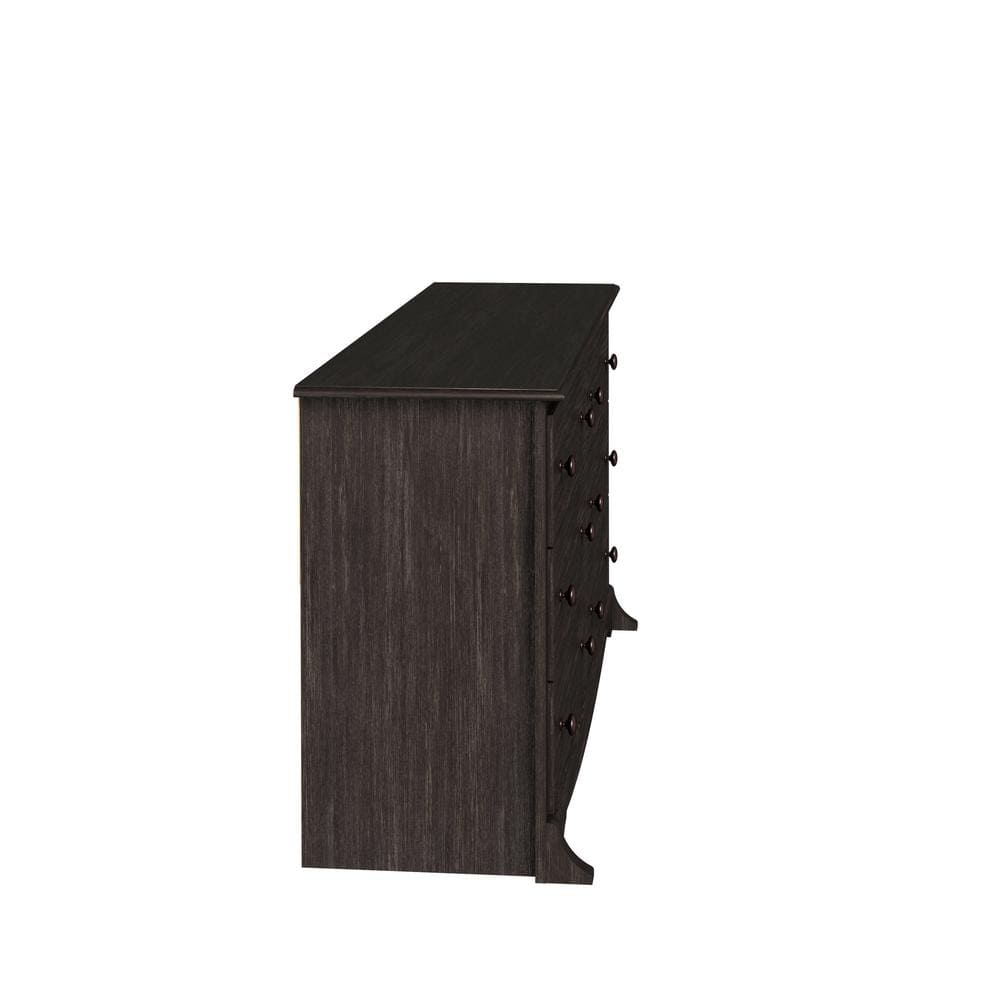 Washed Black Double Dresser with Extra Deep Drawers