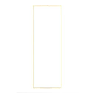 24 in. W x 65 in. H Rectangular Framed Wall Bathroom Vanity Mirror Full Length Mirror with Stand in Gold