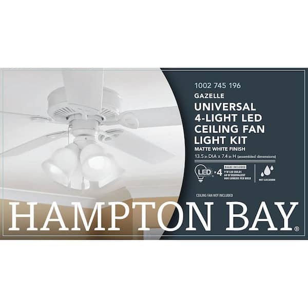 Reviews for Hampton Bay 3-Light White Ceiling Fan Bowl LED Light Kit