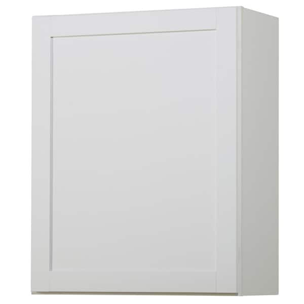 Hampton Bay Westfield Feather White Shaker Stock Assembled Wall Kitchen Cabinet (24 in. W x 12 in. D x 36 in. H)