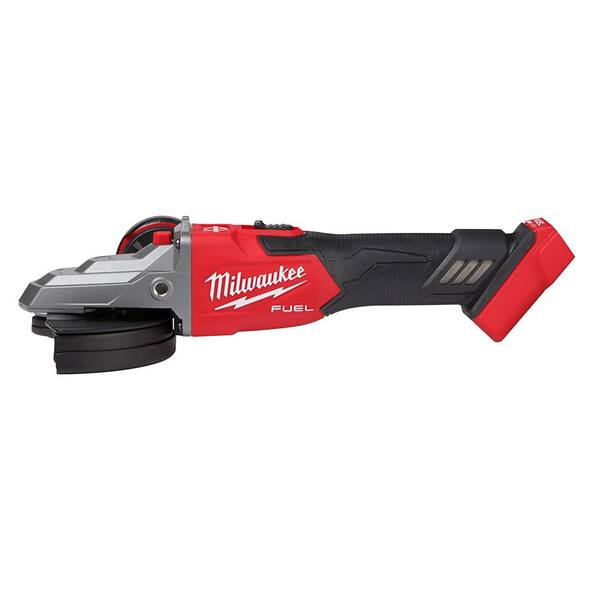 Milwaukee M18 FUEL 18V Lithium Ion Brushless Cordless 5 in. Flathead Braking Grinder with Slide Switch Lock On Tool Only 2887 20