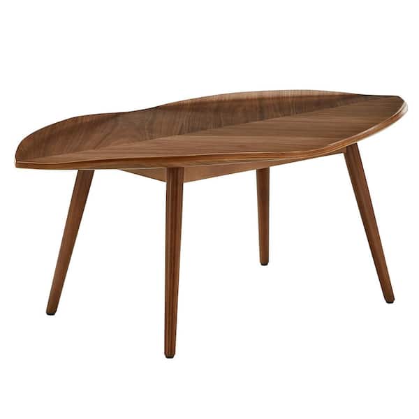 Homesullivan 43 In Walnut Large, Modern Walnut Wood Coffee Table
