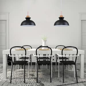 Matisse 1-Light Black Single Dome Pendant Light with Metal Shade