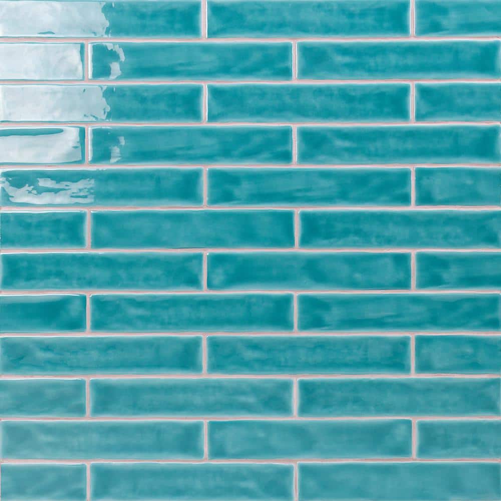 Ivy Hill Tile Newport Turquoise 2 in. x 10 in. x 11mm Polished Ceramic
