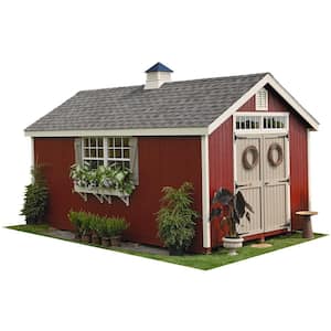 Colonial Williamsburg 10 ft. x 10 ft Wood Storage Shed DIY Kit with Floor Kit