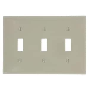 Ivory 3-Gang Toggle Wall Plate (1-Pack)