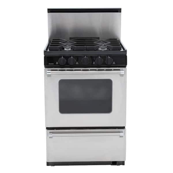 Premier ProSeries 24 in. 2.97 cu. ft. Battery Spark Ignition Gas Range in Stainless Steel