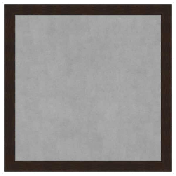 Amanti Art Carlisle Espresso Narrow 13 in. x 13 in. Framed Magnetic Board