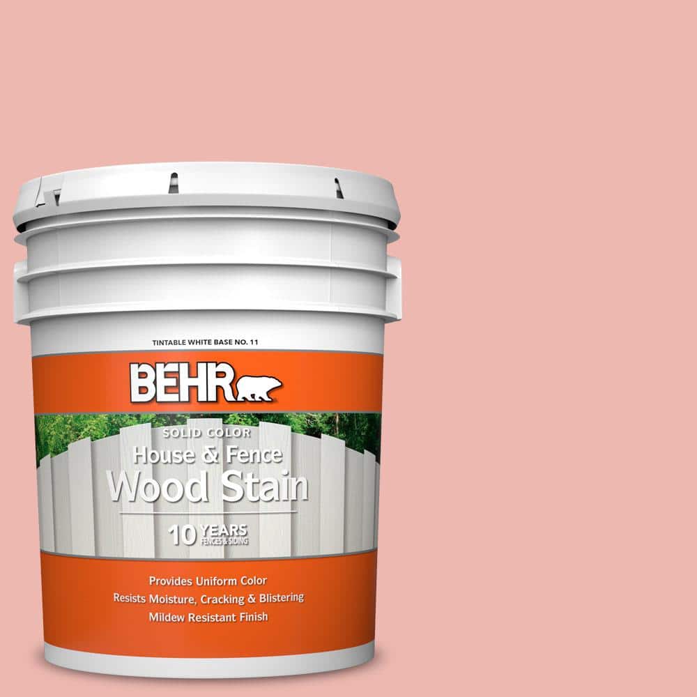 BEHR 5 gal. #HDC-AC-28A Carnation Festival Solid Color House and Fence  Exterior Wood Stain 03005 - The Home Depot