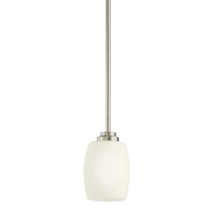 Dover Kichler 2771 NI Brushed Nickel Incandescent Mini Pendant 100 Watt Lamp New 
