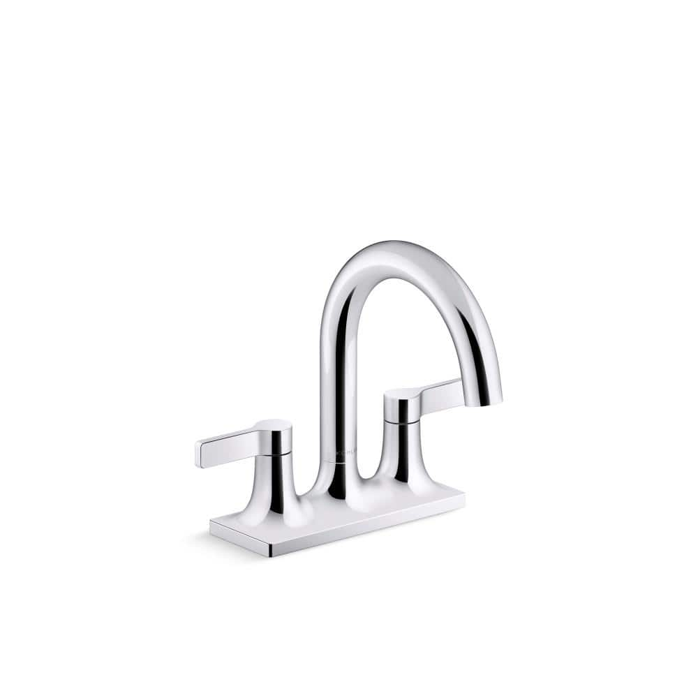 Kohler Venza In Centerset Double Handle Bathroom Faucet In Polished Chrome K Cp The