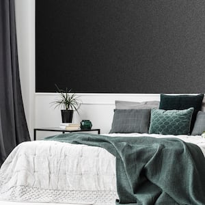 Dallas Sparkly Texture Black Unpasted Removable Peelable Wallpaper