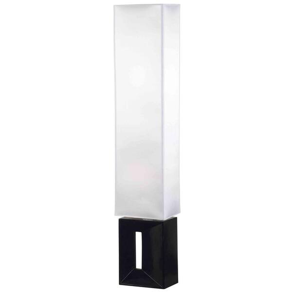 Kenroy Home Niche 51 in. Black Base with White Rectangular Shade Floor Lamp-DISCONTINUED