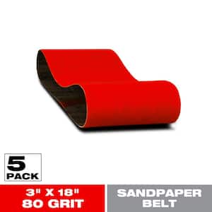 3 in. x 18 in. 80-Grit Sanding Belts