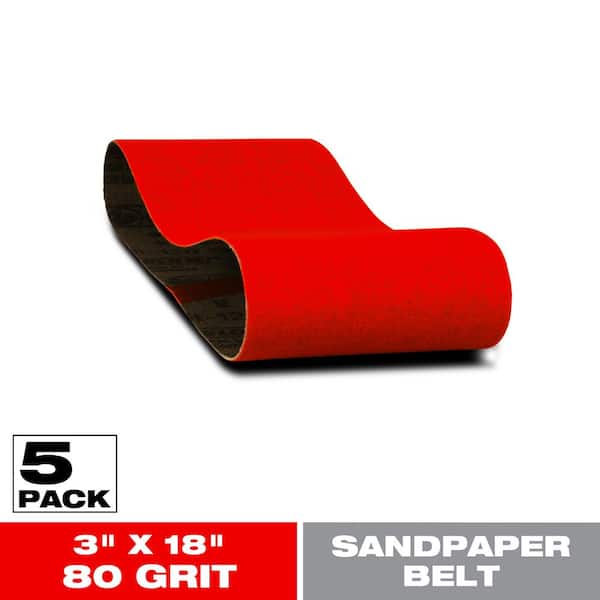 DIABLO 3 in. x 18 in. 80-Grit Sanding Belts