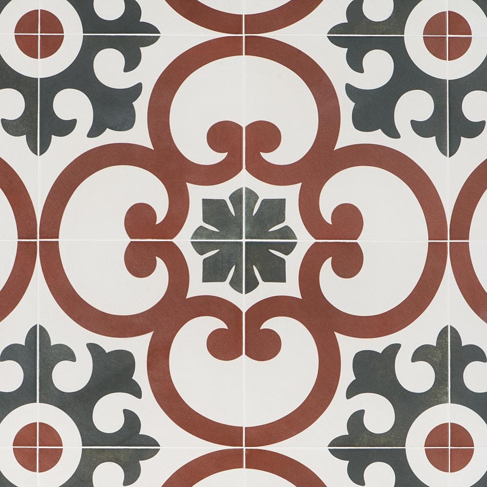 Agave Multicolor Matte Porcelain 9" x 9" Floor and Wall Tile