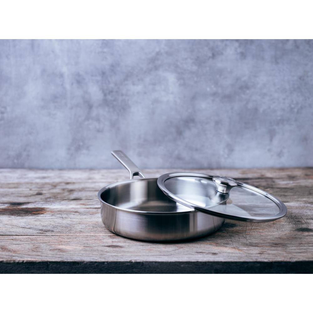 Stainless Steel 3.5QT Saute Pan with Glass Lid