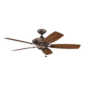 Canfield Patio 52 in. Outdoor Weathered Copper Downrod Mount Ceiling Fan with Pull Chain for Patios or Porches