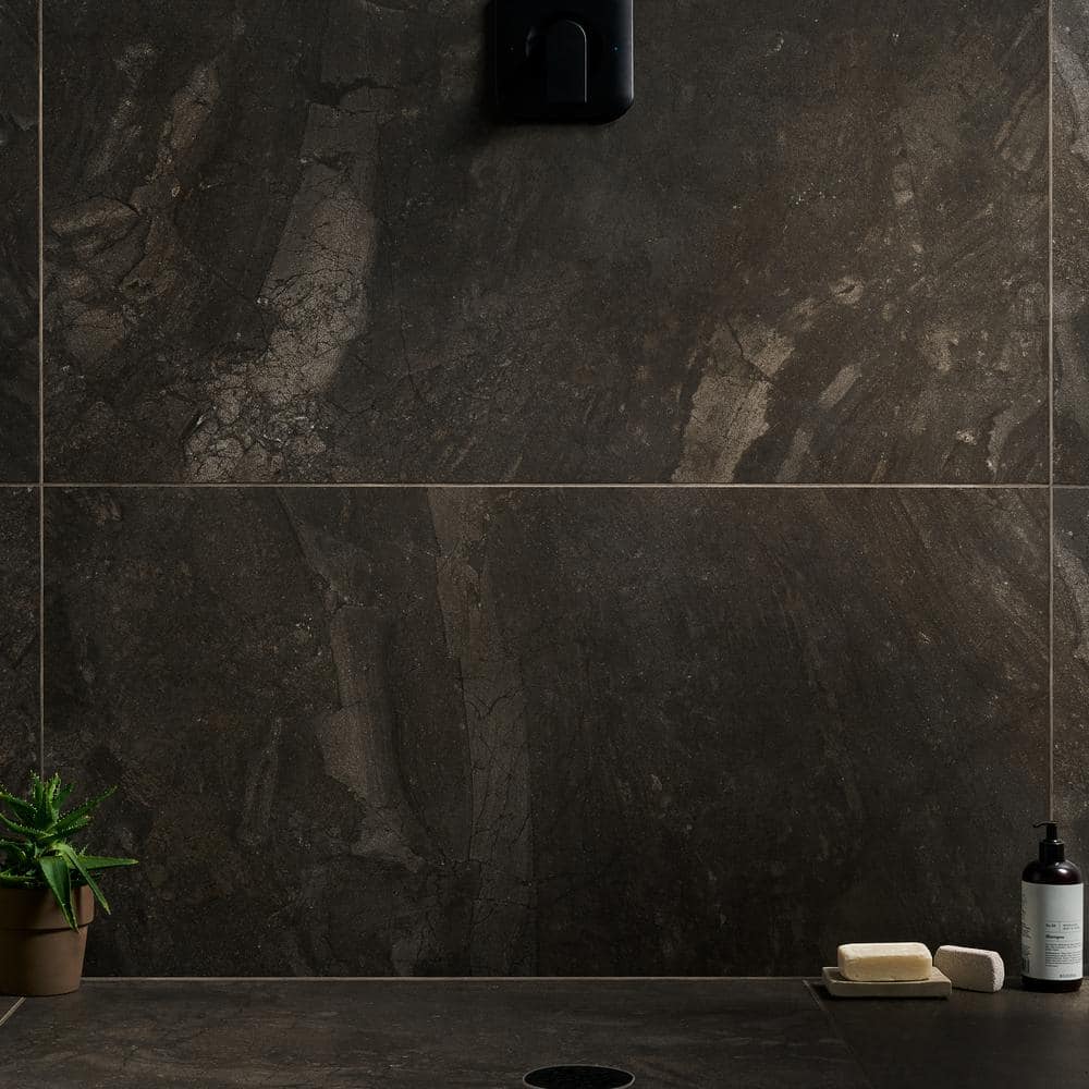 Esperanza Large Charcoal Black Matte Porcelain Tile