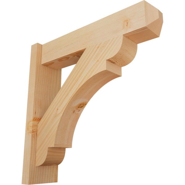 Ekena Millwork 6 in. x 22 in. x 22 in. Douglas Fir Olympic Craftsman Smooth Outlooker