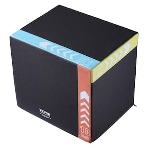 3 in. 1 Plyometric Jump Box 20/18/16 in. Cotton Plyo Box Platform and Jumping Agility Box Anti-Slip Fitness Exercise Box