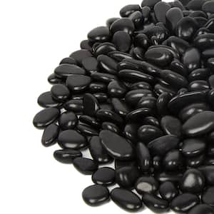 Ashman's 2-3 in. Large Black Pebbles Solar 30 lbs. - Pack for Garden, Pathway Decor, Aquarium and Water fountains