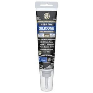 Supreme Silicone Caulk 2.8 oz. Window and Door Sealant Clear (12-pack)