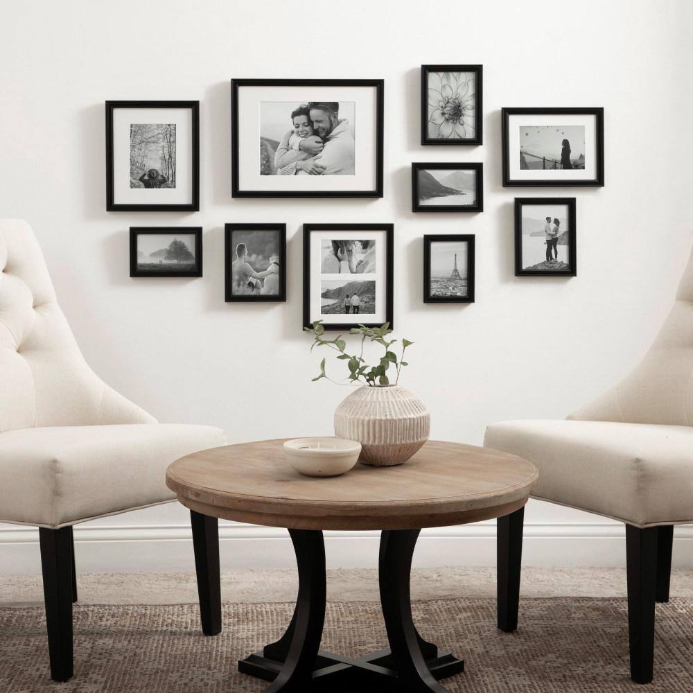 Black Classic 10-Piece Wall Picture Frame Set