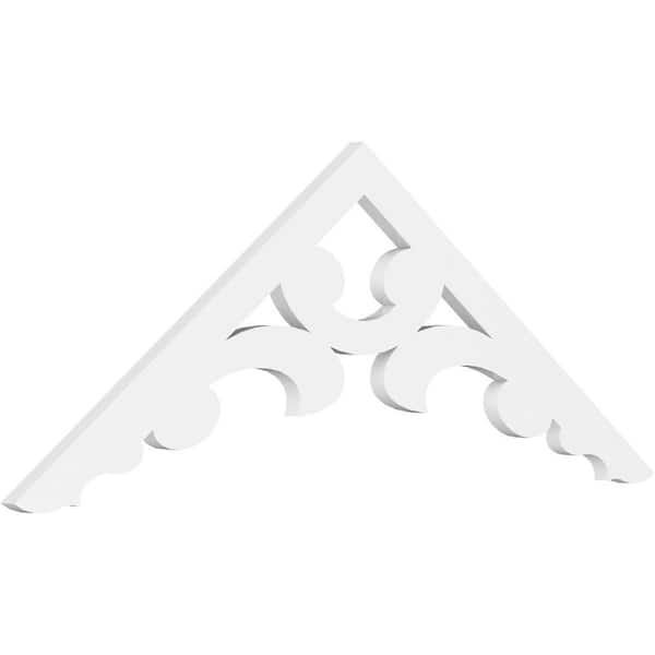 Ekena Millwork 1 in. x 48 in. x 18 in. (9/12) Pitch Vienna Gable Pediment Architectural Grade PVC Moulding