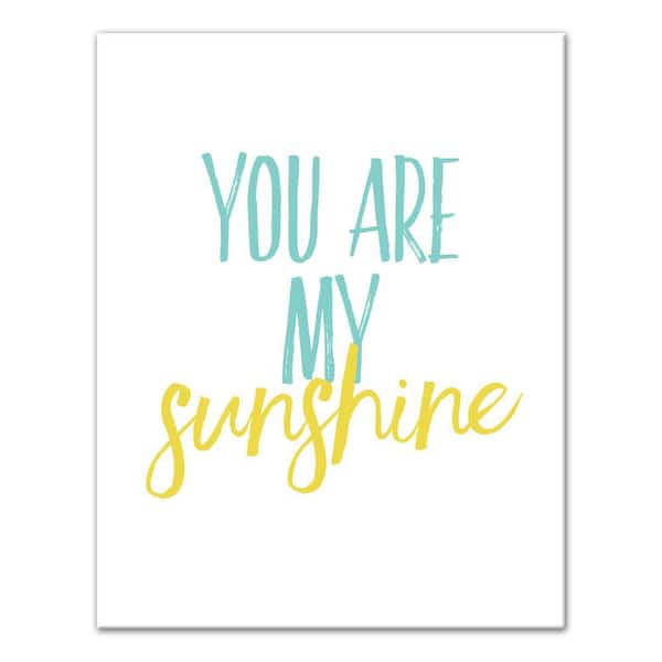 DESIGNS DIRECT 11 in. x 14 in. ''You Are My Sunshine'' Printed Canvas Wall Art