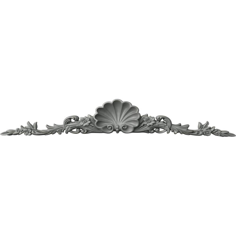 White Polyurethane Shell Center with Scrolls Onlay Moulding