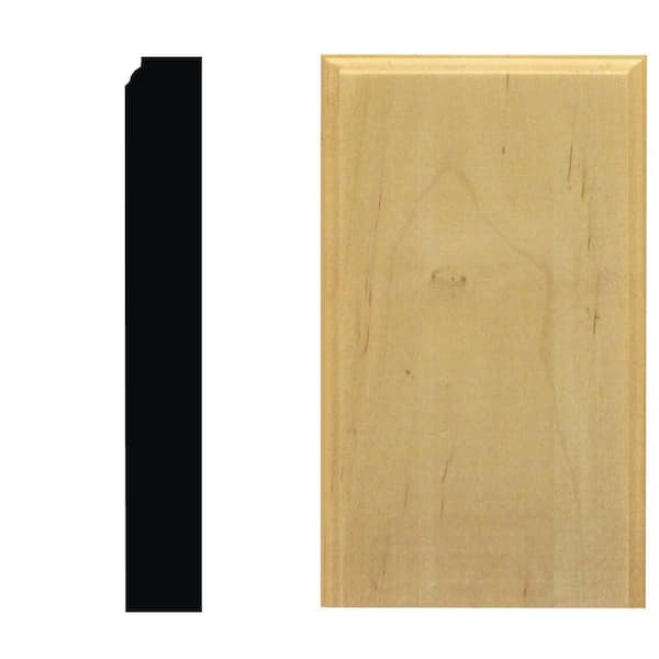 HOUSE OF FARA 7/8 in. x 3-1/2 in. x 6 in. Maple Plinth Block Moulding-DISCONTINUED