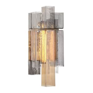 Altesa 2-Light Chrome Wall Sconce with Smoke Glass Shade