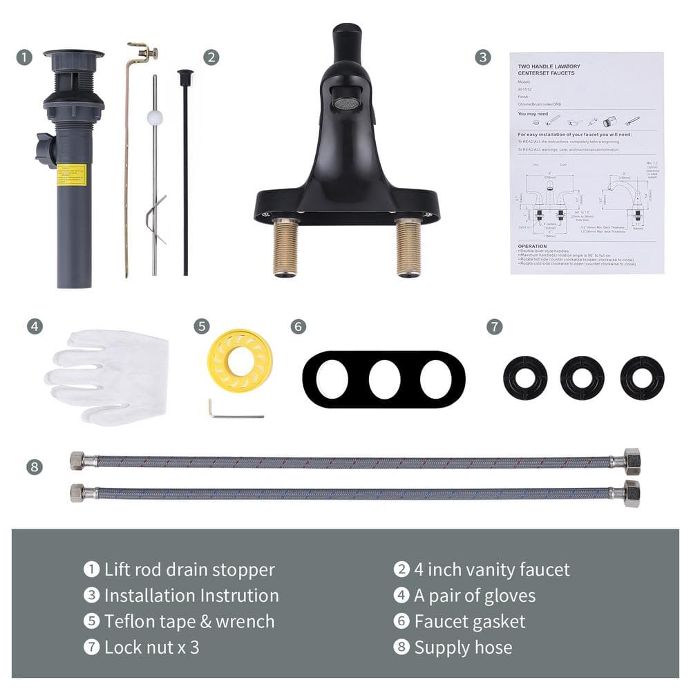 Matte Black Single-Handle Low Arc Bathroom Faucet