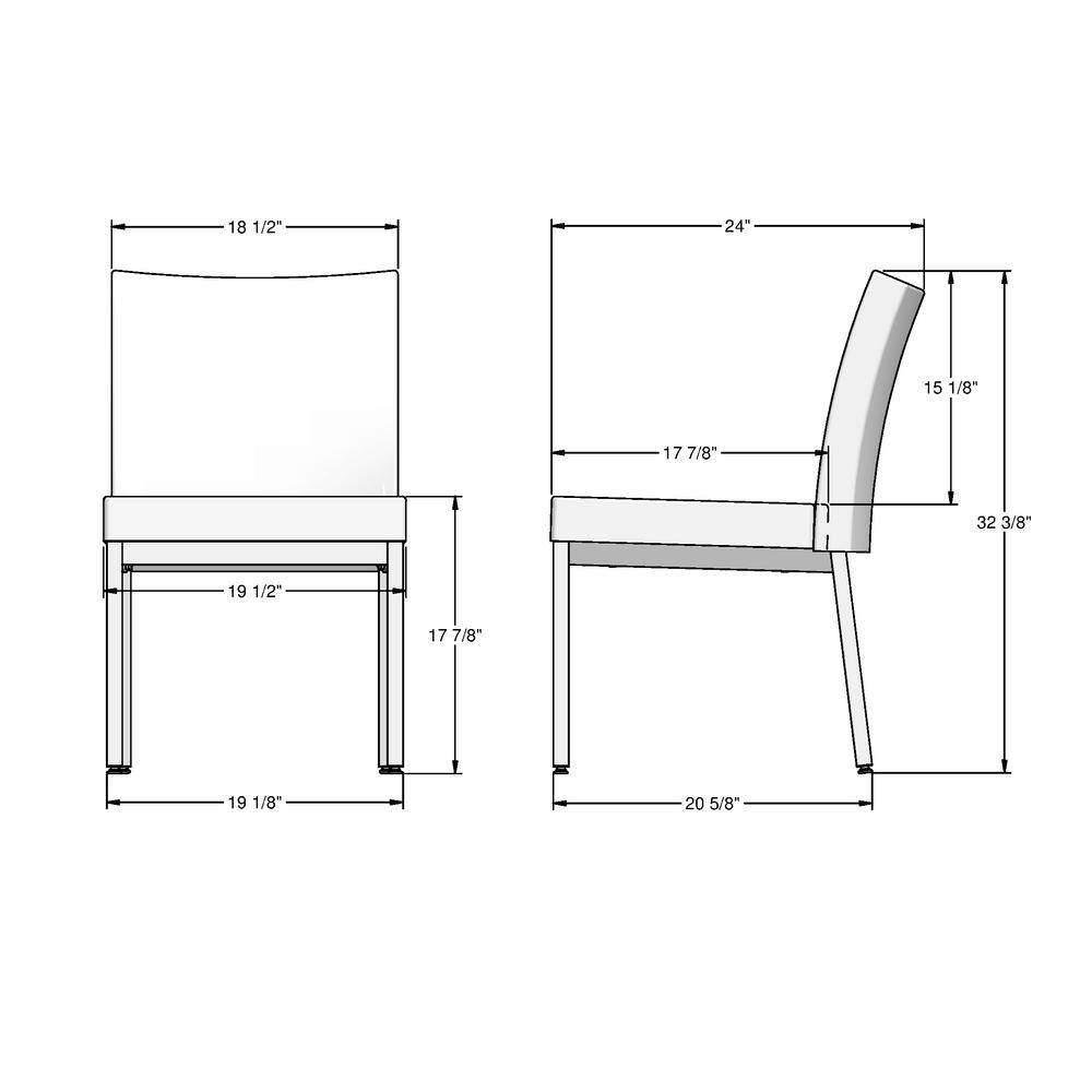 Beige & Black Tweed Fabric Dining Chair with Black Metal Frame, Set of 2