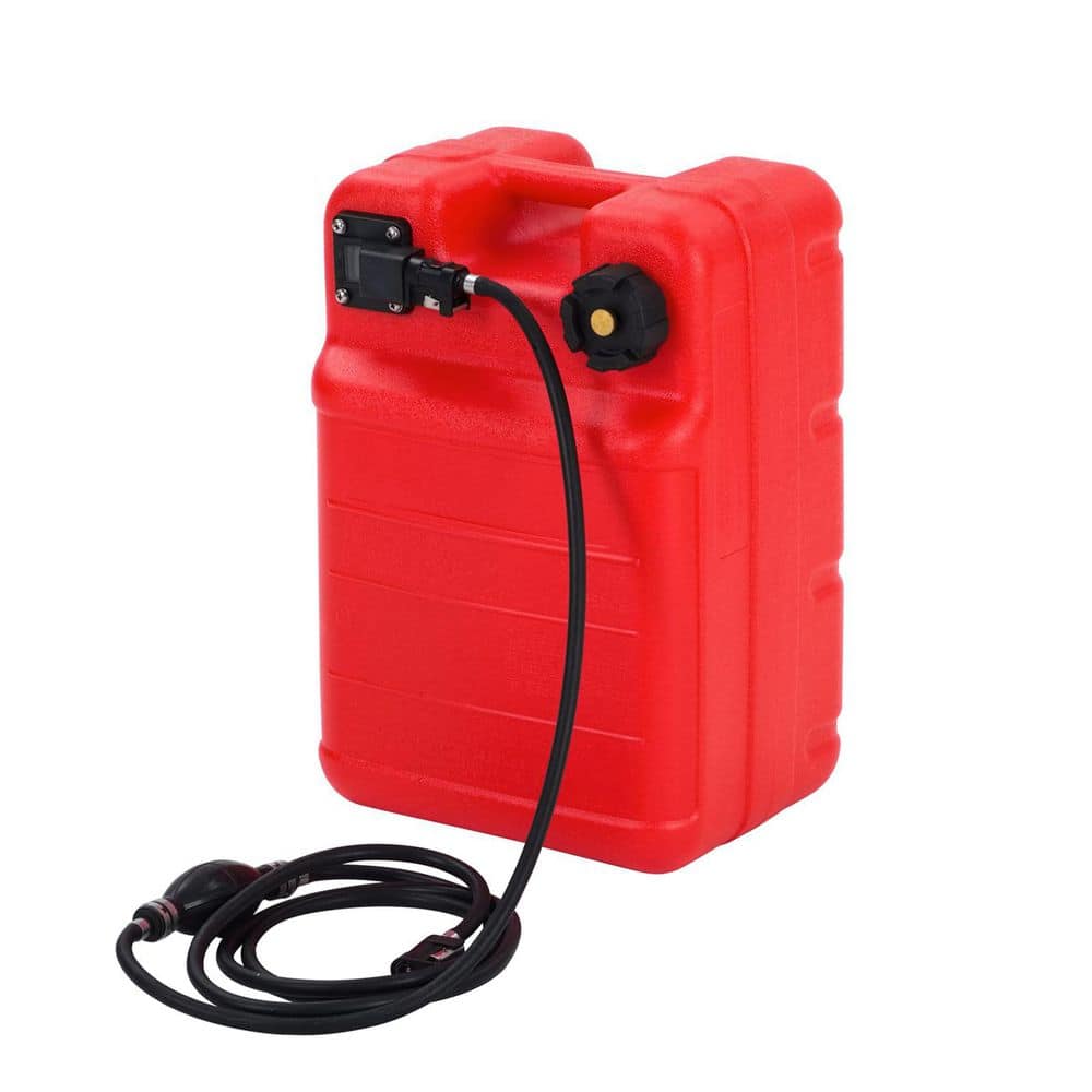 Portable Outboard Gas Can with Leak-Proof Vent Cap, 9.8 ft. Hose
