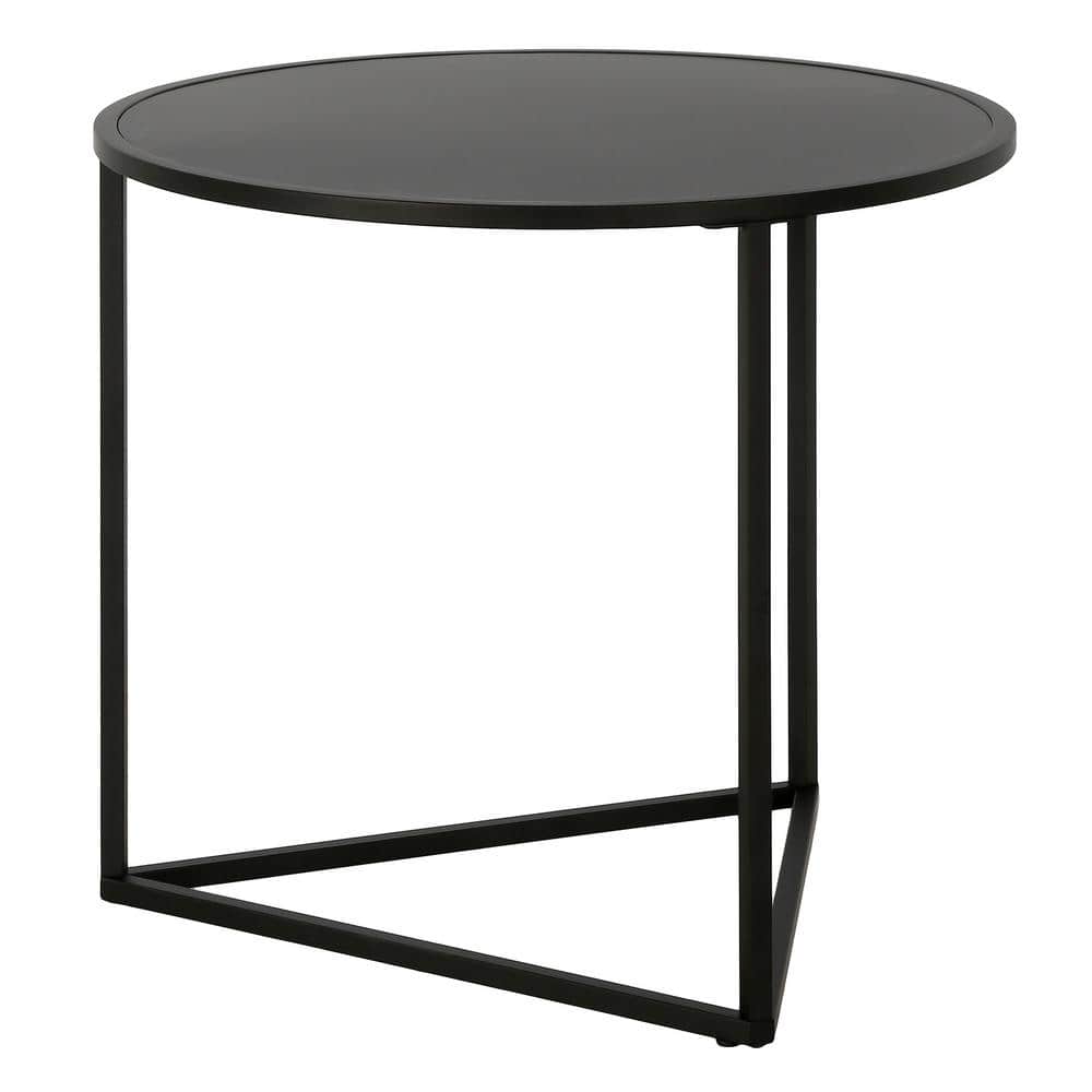 Jenson 24" Blackened Bronze Round Metal Side Table
